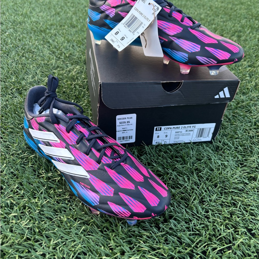 Adidas Copa Pure.1 Pink and Blue Cleats